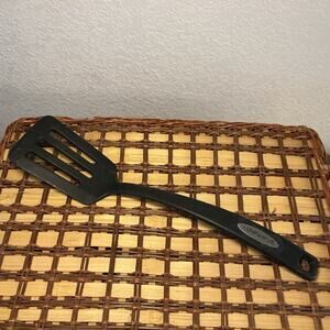 Farberware SLOTTED TURNER Spatula Black Hang-Hole Non-Scratch Utensil 13in
